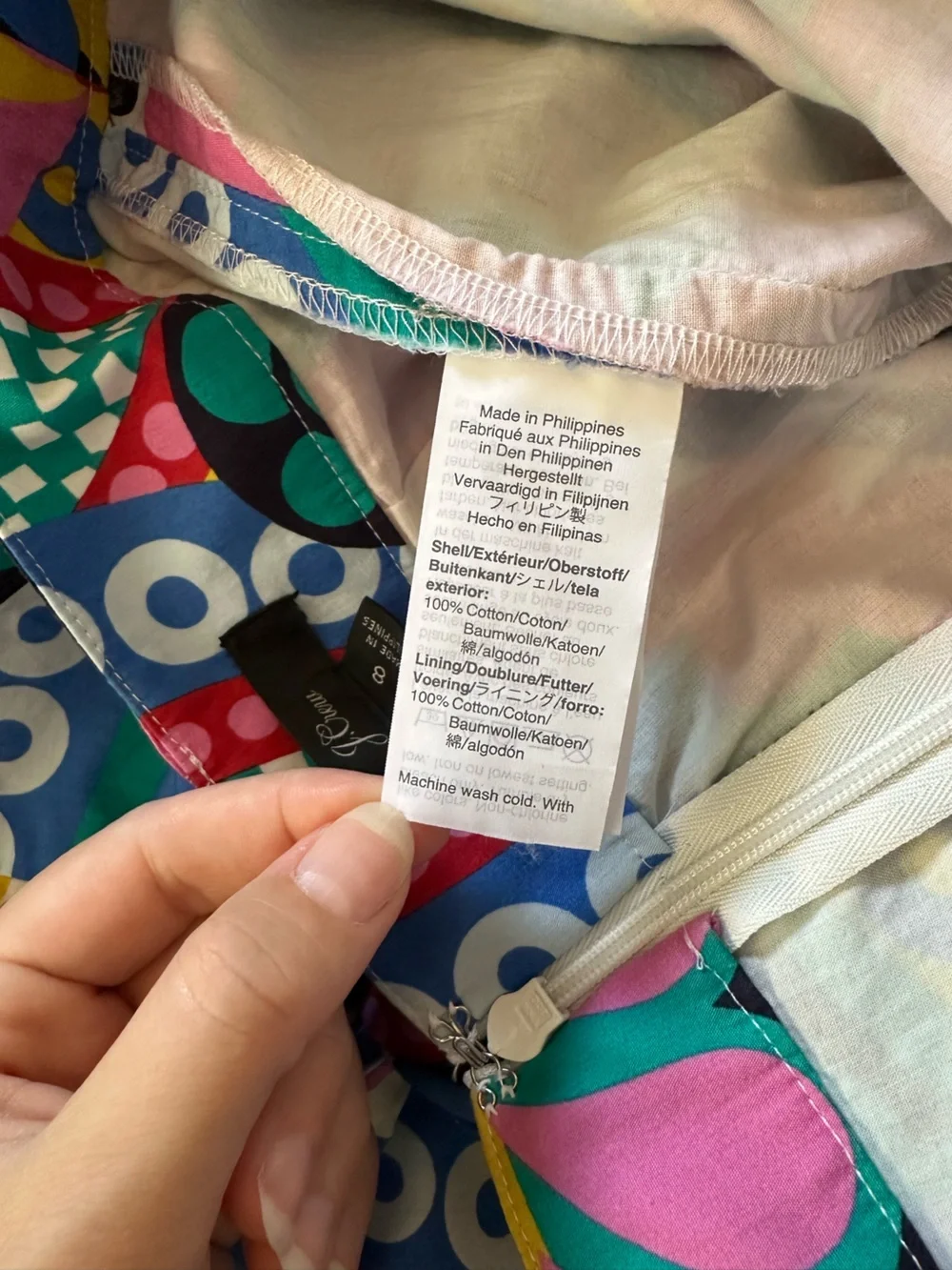 J Crew Tie Back Tulip Pencil Skirt in Ratti Kaleidoscope, Size 8